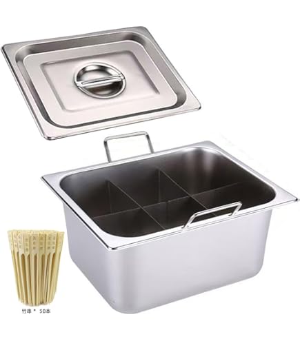 Amazon｜だんらん ステンレス製 木蓋 付 角型 おでん鍋 28×24cm 仕切